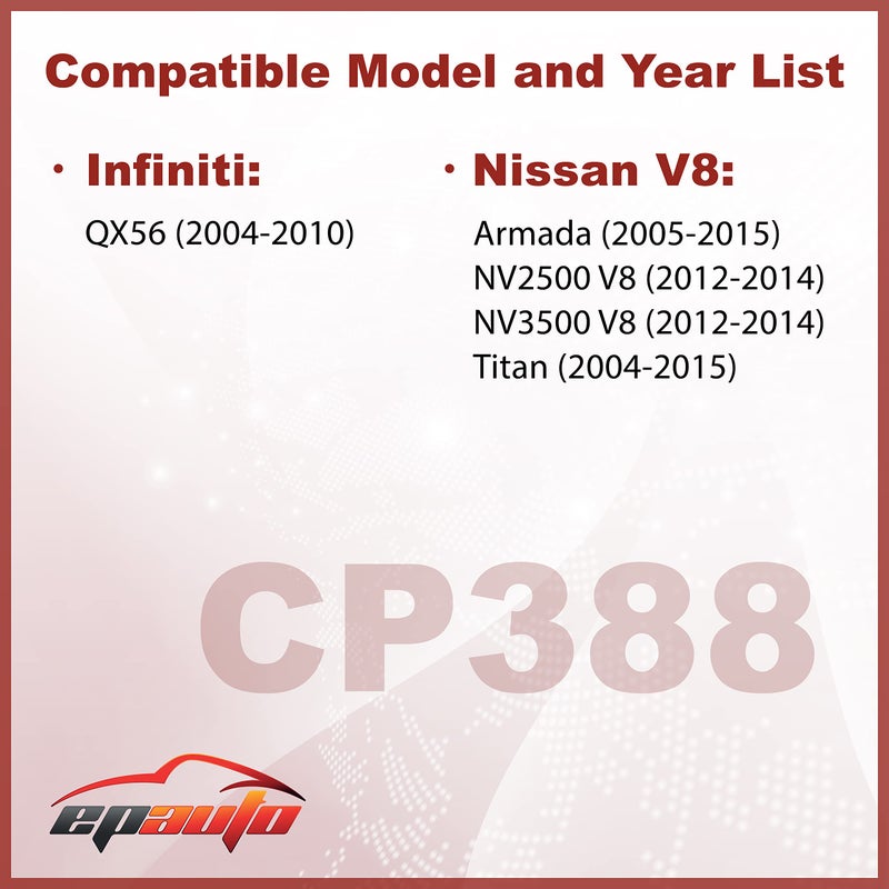 EPAuto فلتر هواء المقصورة الممتاز EPAuto CP388 (CF10388) يشمل استبدال الكربون النشط لسيارات نيسان أرمادا V8 (2005-2015)، NV2500/NV3500 V8 (2012-2014)، تيتان (2004-2015)، إنفينيتي QX56 (2004-2010) - Image 2